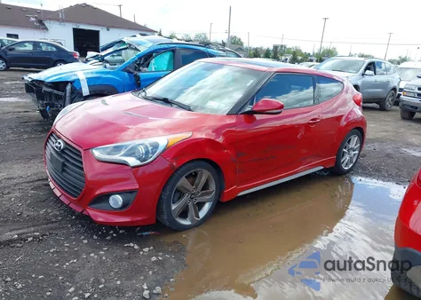 2013 Hyundai Veloster Turbo W/Black z USA, uszkodzony, nr VIN KMHTC6AE3DU126784